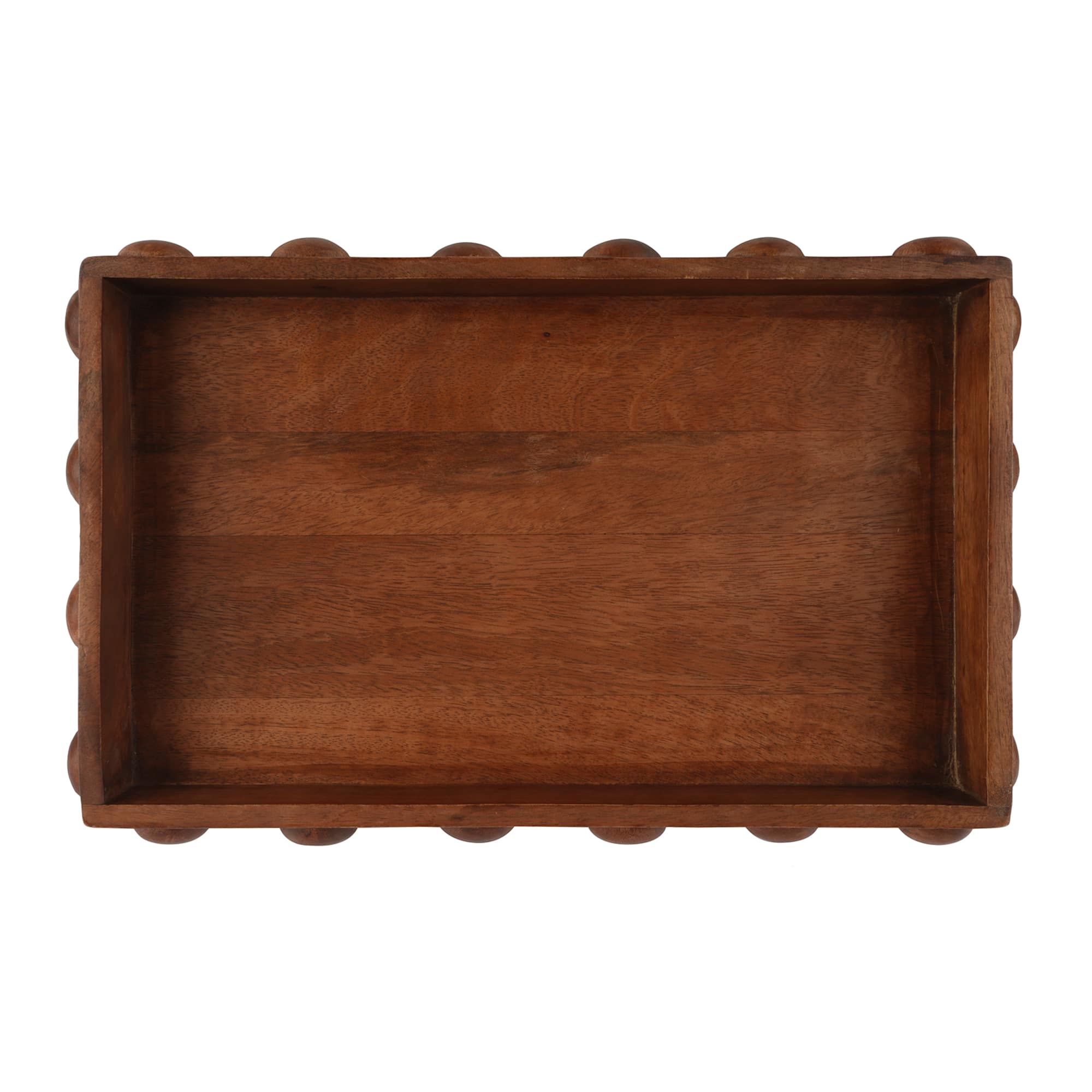 17" Natural Wood Hobnail Tray by Ashland®